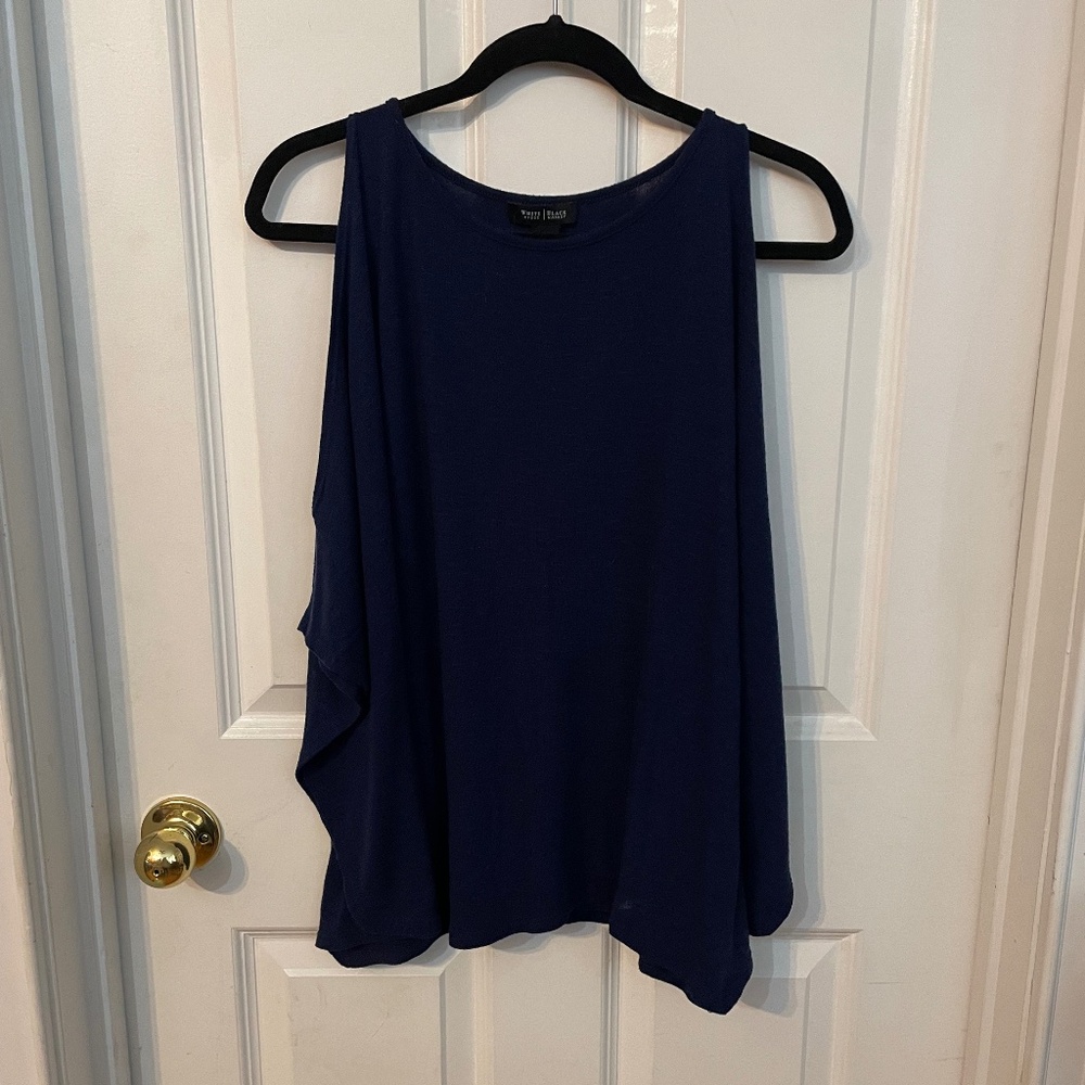 White House Black Market Open Shoulder Poncho Sweater